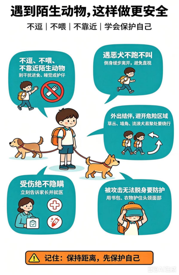 牵好绳、打好针、管好娃——这份暑期动物致伤防护提醒请查收